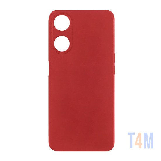 Funda de Silicona con Marco de Cámara para Oppo A58 4g Rojo